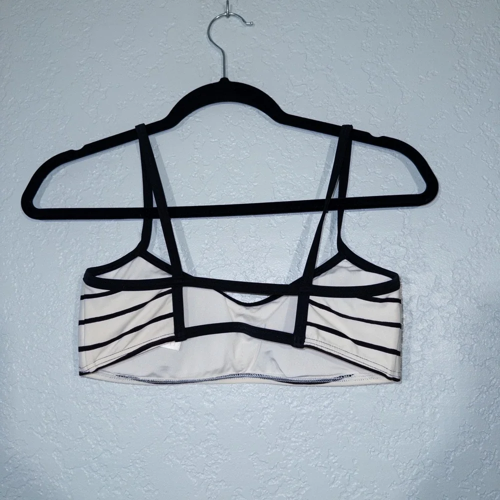 Kate Spade Cream & Black Striped‎ Swimsuit Top Size XS